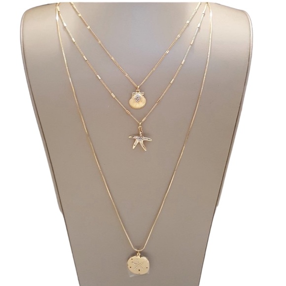 Tommy Bahama Long‎ Shellman Three Strand Necklace NWT - Picture 2 of 10